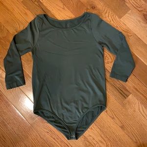 Green three-quarter sleeve medium/large charming Charlie bodysuit